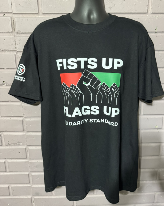 "Fists Up, Flags Up" tee
